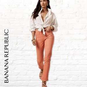 Banana Republic High-Rise Slim Jeans Size 28 Short Rose Quartz Terracotta